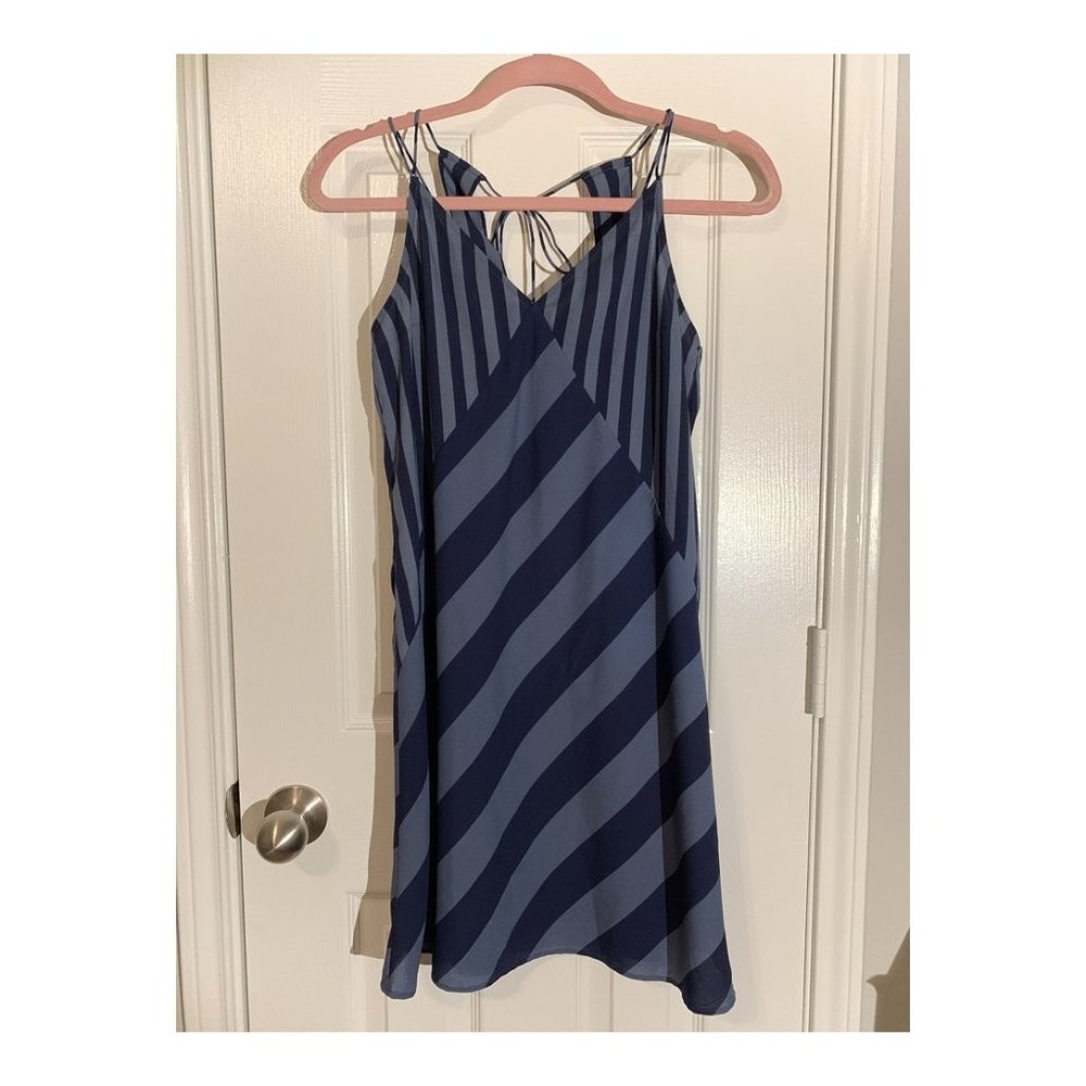 Abercrombie striped slip dress with tie back